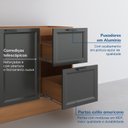 Ver imagem 6 de Cozinha Compacta 3 Peças 1 Aéreo 1 Balcão 1 Paneleiro Torre Quente Soho CabeCasa MadeiraOriginals