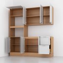 Ver imagem 3 de Cozinha Compacta 3 Peças 1 Aéreo 1 Balcão 1 Paneleiro Torre Quente Soho CabeCasa MadeiraOriginals