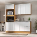 Ver imagem 1 de Cozinha Compacta 3 Peças 1 Aéreo 1 Balcão 1 Paneleiro Torre Quente Soho CabeCasa MadeiraOriginals