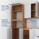 Ver imagem 7 de Cozinha Compacta 3 Peças 1 Aéreo 1 Balcão 1 Paneleiro Torre Quente Soho CabeCasa MadeiraOriginals