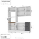 Ver imagem 3 de Cozinha Compacta 3 Peças 1 Aéreo 1 Balcão 1 Paneleiro Torre Quente Soho CabeCasa MadeiraOriginals