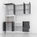 Ver imagem 4 de Cozinha Compacta 3 Peças 1 Aéreo 1 Balcão 1 Paneleiro Torre Quente Soho CabeCasa MadeiraOriginals