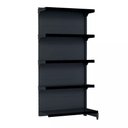 Ver imagem 1 de Gondola Parede 202 Fit Continuação Preto 5 Bandeja Pe Preto