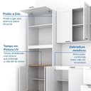 Ver mais imagens de Cozinha Compacta 3 Peças 1 Aéreo 1 Balcão 1 Paneleiro Torre Quente Soho CabeCasa MadeiraOriginals