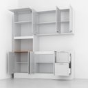 Ver imagem 4 de Cozinha Compacta 3 Peças 1 Aéreo 1 Balcão 1 Paneleiro Torre Quente Soho CabeCasa MadeiraOriginals