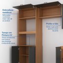 Ver imagem 7 de Cozinha Compacta Planejada 4 Peças 2 Aéreos 1 Balcão 1 Paneleiro Torre Quente Soho CabeCasa MadeiraOriginals Madeiraor