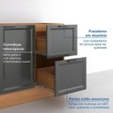 Ver imagem 7 de Cozinha Compacta 4 Peças 2 Aéreos 1 Balcão 1 Paneleiro Torre Quente Soho CabeCasa MadeiraOriginals