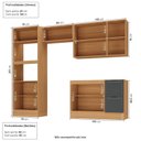 Ver imagem 4 de Cozinha Compacta 4 Peças 2 Aéreos 1 Balcão 1 Paneleiro Torre Quente Soho CabeCasa MadeiraOriginals