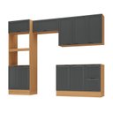 Ver imagem 2 de Cozinha Compacta 4 Peças 2 Aéreos 1 Balcão 1 Paneleiro Torre Quente Soho CabeCasa MadeiraOriginals