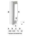 Ver imagem 2 de Puxador Duplo DF 904-Inox 304 - Escovado - 30 cm