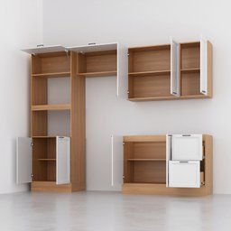 Cozinha Compacta 4 Peças 2 Aéreos 1 Balcão 1 Paneleiro Torre Quente Soho CabeCasa MadeiraMadeira - 3
