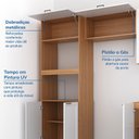 Ver imagem 5 de Cozinha Compacta 4 Peças 2 Aéreos 1 Balcão 1 Paneleiro Torre Quente Soho CabeCasa MadeiraOriginals