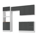 Ver imagem 2 de Cozinha Compacta 4 Peças 2 Aéreos 1 Balcão 1 Paneleiro Torre Quente Soho CabeCasa MadeiraOriginals