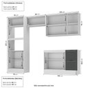 Ver imagem 3 de Cozinha Compacta Planejada 4 Peças 2 Aéreos 1 Balcão 1 Paneleiro Torre Quente Soho CabeCasa MadeiraOriginals Madeiraor