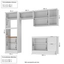 Ver imagem 4 de Cozinha Compacta 4 Peças 2 Aéreos 1 Balcão 1 Paneleiro Torre Quente Soho CabeCasa MadeiraOriginals