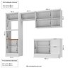 Cozinha Compacta 4 Peças 2 Aéreos 1 Balcão 1 Paneleiro Torre Quente Soho CabeCasa MadeiraOriginals - 4