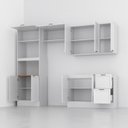 Ver imagem 3 de Cozinha Compacta 4 Peças 2 Aéreos 1 Balcão 1 Paneleiro Torre Quente Soho CabeCasa MadeiraOriginals