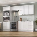 Ver imagem 1 de Cozinha Compacta Planejada 4 Peças 2 Aéreos 1 Balcão 1 Paneleiro Torre Quente Soho CabeCasa MadeiraOriginals Madeiraor
