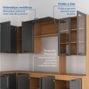 Ver imagem 5 de Cozinha Compacta Planejada 10 Peças 5 Aéreos 4 Balcões 1 Paneleiro Duplo Soho CabeCasa MadeiraOriginals Madeiraorigina
