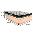 Ver imagem 5 de Cama Baú Casal Sintético + Colchão Casal Ortobom Iso Dupla Face 60x138x188 Cor:bege