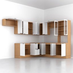 Cozinha Compacta 10 Peças 5 Aéreos 4 Balcões 1 Paneleiro Duplo Soho Cabecasa Madeiramadeira - 3