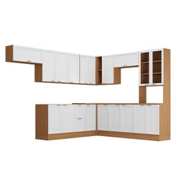 Cozinha Compacta 10 Peças 5 Aéreos 4 Balcões 1 Paneleiro Duplo Soho Cabecasa Madeiramadeira - 2