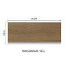 Ver imagem 3 de Armário De Cozinha Aéreo 100% MDF 80 cm 1 Porta Branco/Rustic Acordes Madesa