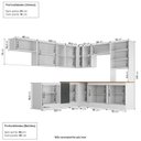 Ver imagem 2 de Cozinha Compacta Planejada 10 Peças 5 Aéreos 4 Balcões 1 Paneleiro Duplo Soho CabeCasa MadeiraOriginals Madeiraorigina