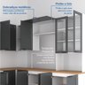 Cozinha Compacta 10 Peças 5 Aéreos 4 Balcões 1 Paneleiro Duplo Soho CabeCasa MadeiraOriginals - 4
