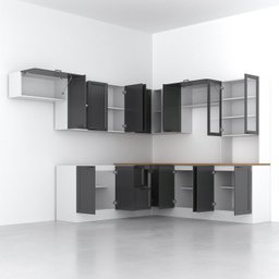 Cozinha Compacta 10 Peças 5 Aéreos 4 Balcões 1 Paneleiro Duplo Soho Cabecasa Madeiramadeira - 8