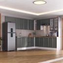 Ver imagem 1 de Cozinha Compacta Planejada 10 Peças 5 Aéreos 4 Balcões 1 Paneleiro Duplo Soho CabeCasa MadeiraOriginals Madeiraorigina