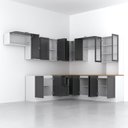 Ver mais imagens de Cozinha Compacta Planejada 10 Peças 5 Aéreos 4 Balcões 1 Paneleiro Duplo Soho CabeCasa MadeiraOriginals Madeiraorigina