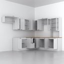 Ver mais imagens de Cozinha Compacta Planejada 10 Peças 5 Aéreos 4 Balcões 1 Paneleiro Duplo Soho CabeCasa MadeiraOriginals Madeiraorigina