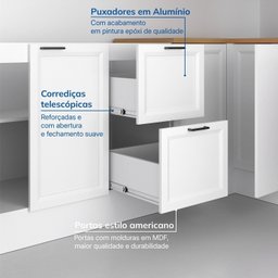 Cozinha Compacta 10 Peças 5 Aéreos 4 Balcões 1 Paneleiro Duplo Soho Cabecasa Madeiramadeira - 5