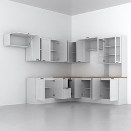 Cozinha Compacta 10 Peças 5 Aéreos 4 Balcões 1 Paneleiro Duplo Soho Cabecasa Madeiramadeira - 8