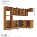 Ver imagem 4 de Cozinha Compacta 7 Peças 3 Aéreos 3 Balcões 1 Paneleiro Torre Quente Soho CabeCasa MadeiraOriginals