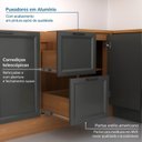 Ver imagem 7 de Cozinha Compacta Planejada 7 Peças 3 Aéreos 3 Balcões 1 Paneleiro Torre Quente Soho CabeCasa MadeiraOriginals Madeirao