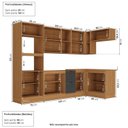 Ver imagem 4 de Cozinha Compacta 7 Peças 3 Aéreos 3 Balcões 1 Paneleiro Torre Quente Soho CabeCasa MadeiraOriginals