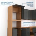Ver imagem 6 de Cozinha Compacta Planejada 7 Peças 3 Aéreos 3 Balcões 1 Paneleiro Torre Quente Soho CabeCasa MadeiraOriginals Madeirao