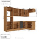 Ver imagem 3 de Cozinha Compacta Planejada 7 Peças 3 Aéreos 3 Balcões 1 Paneleiro Torre Quente Soho CabeCasa MadeiraOriginals Madeirao