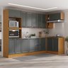 Cozinha Compacta 7 Peças 3 Aéreos 3 Balcões 1 Paneleiro Torre Quente Soho CabeCasa MadeiraOriginals - 1