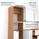 Ver imagem 6 de Cozinha Compacta Planejada 7 Peças 3 Aéreos 3 Balcões 1 Paneleiro Torre Quente Soho CabeCasa MadeiraOriginals Madeirao