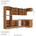 Ver imagem 3 de Cozinha Compacta Planejada 7 Peças 3 Aéreos 3 Balcões 1 Paneleiro Torre Quente Soho CabeCasa MadeiraOriginals Madeirao