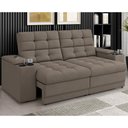 Ver imagem 3 de Sofá Retrátil e Reclinável 3 Lugares 2,05m Maldivas Besthouse Capuccino