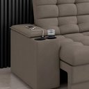 Ver imagem 4 de Sofá Retrátil e Reclinável 3 Lugares 2,05m Maldivas Besthouse Capuccino