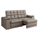 Ver imagem 1 de Sofá Retrátil e Reclinável 3 Lugares 2,05m Maldivas Besthouse Capuccino