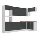 Ver imagem 2 de Cozinha Compacta 7 Peças 3 Aéreos 3 Balcões 1 Paneleiro Torre Quente Soho CabeCasa MadeiraOriginals