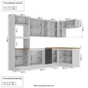 Ver imagem 3 de Cozinha Compacta Planejada 7 Peças 3 Aéreos 3 Balcões 1 Paneleiro Torre Quente Soho CabeCasa MadeiraOriginals Madeirao