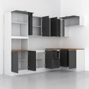 Ver imagem 3 de Cozinha Compacta 7 Peças 3 Aéreos 3 Balcões 1 Paneleiro Torre Quente Soho CabeCasa MadeiraOriginals