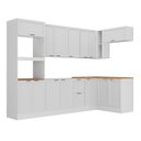 Ver imagem 2 de Cozinha Compacta 7 Peças 3 Aéreos 3 Balcões 1 Paneleiro Torre Quente Soho CabeCasa MadeiraOriginals